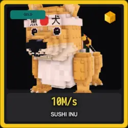 Gold Sushi Inu 10M s (Секретный персонаж) — Roblox, лот №231532