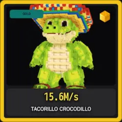 Gold Tacorillo Crocodillo 15.6M s (Секретный персонаж) — Roblox, лот №231353