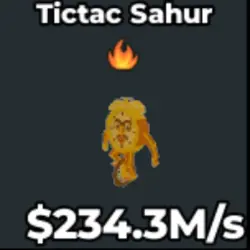 Gold Tictac Sahur 234,3M s & V76 (Секретный персонаж) — Roblox, лот №231394