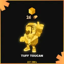 Gold Tuff Toucan 227.5M s (Секретный персонаж) — Roblox, лот №231461