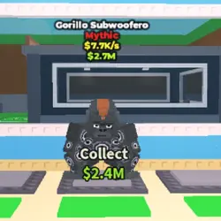 Gorillo Subwoofero 7.7 M s ! Secret PE (Мифический персонаж) — Roblox, лот №231416