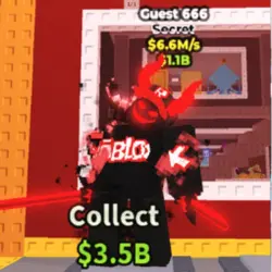 Guest 666 6.5 M S (Секретный персонаж) — Roblox, лот №231789