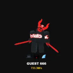 Guest 666 733.3M s (Секретный персонаж) — Roblox, лот №231792