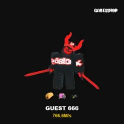 Guest 666 766.6M s (Секретный персонаж) — Roblox, лот №231793