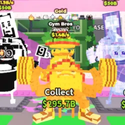 Gym Bros Gold 1.4B s (Секретный персонаж) — Roblox, лот №231824