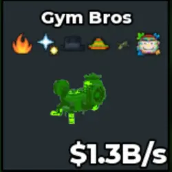 Gym Bros Radioactive 1.3B s (Секретный персонаж) — Roblox, лот №231828