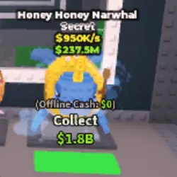 Honey Honey Narwal (Секретный персонаж) — Roblox, лот №231939