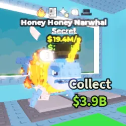 Honey honey narwal 19.4m s (Секретный персонаж) — Roblox, лот №231940