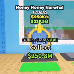 Honey Honey Narwhal [Normal] 950 K s (Секретный персонаж) — Roblox, лот №231948