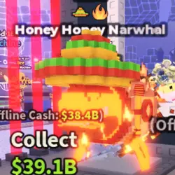 Honey Honey Narwhal Lava 14.2 M s (Секретный персонаж) — Roblox, лот №231927