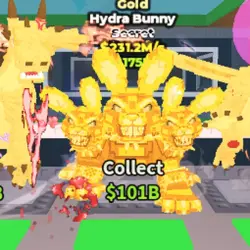 Hydra Bunny Gold 231.2M s (Секретный персонаж) — Roblox, лот №232041