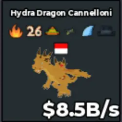 Hydra Dragon Cannelloni 8.5B s cry1 (Секретный персонаж) — Roblox, лот №232097