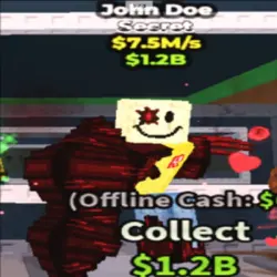John Doe 7.5 M S (Секретный персонаж) — Roblox, лот №232325