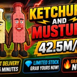 Ketchuru and Musturu 42.5M s - 15 Minutes Stock - Grab Your… — Roblox, лот №232523