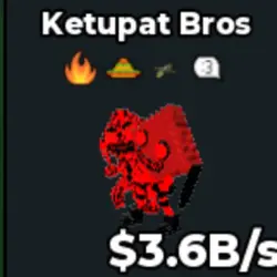 Ketupat Bros 3.6B s (Секретный персонаж) — Roblox, лот №232684