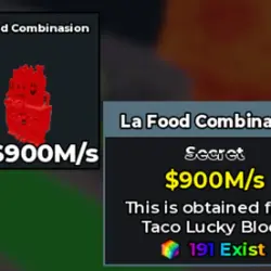 La Food Combinasion RAINBOW 900M S (Секретный персонаж) — Roblox, лот №233338