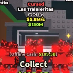Las Tralaleritas [Cursed] 5.8 M s (Секретный персонаж) — Roblox, лот №234359