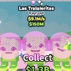 Las Tralaleritas RADIOACTIVE 9.1M s (Секретный персонаж) — Roblox, лот №234377