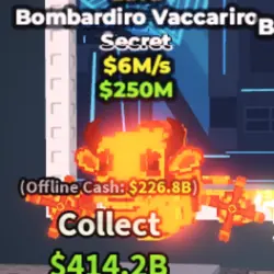 LAVA bombardiro vaccariro $6M s FUSE (Секретный персонаж) — Roblox, лот №234444