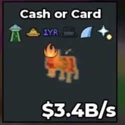 Lava Cash or Card 3.4B s 1 YR Trait #AMA4 (Секретный персон… — Roblox, лот №234482