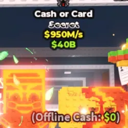 Lava Cash or Card 950m s (Секретный персонаж) — Roblox, лот №234485