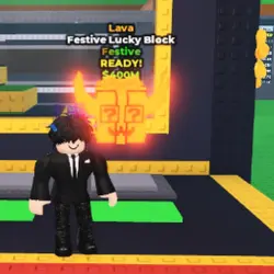 Lava Festive Lucky Block (Festive персонаж) — Roblox, лот №234552