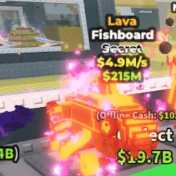 Lava Fishboard - 4.9M s - Secret (Секретный персонаж) — Roblox, лот №234555