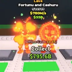 Lava Fortunu and Cashuru (Секретный персонаж) — Roblox, лот №234558