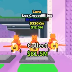Lava Los Crocodillitos 330 K s (Brainrot God персонаж) — Roblox, лот №234662