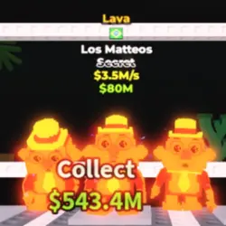 Lava Los Matteos 3.5 M s (Секретный персонаж) — Roblox, лот №234670