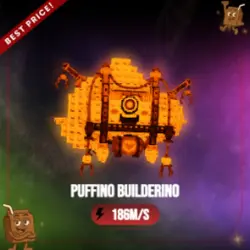 Lava Puffino Builderino 186M s (Секретный персонаж) — Roblox, лот №234727