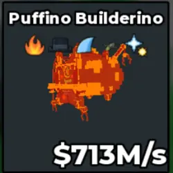 LAVA Puffino Builderino 713M s 5 traits (Секретный персонаж) — Roblox, лот №234729