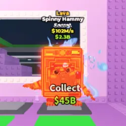 Lava Spinny Hammy 102 M s (Секретный персонаж) — Roblox, лот №234758