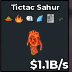 Lava Tictac Sahur 1.1 B s (Секретный персонаж) — Roblox, лот №234867