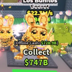 Los Bunitos - Gold $22.3M S (Секретный персонаж) — Roblox, лот №235351
