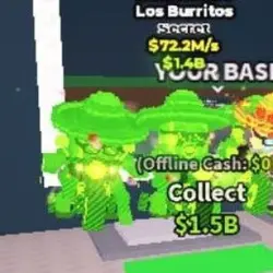 Los Burritos 72.20 M S Radioactive (Секретный персонаж) — Roblox, лот №235376