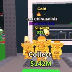 Los Chihuaninis Gold 1.4M s - God Gold (Brainrot God персон… — Roblox, лот №235494