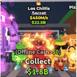 LOS CHILLIS 450M S (FIRE) #F8TX2Q (Секретный персонаж) — Roblox, лот №235517