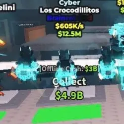 Los Crocodilitos CYBER (Brainrot God персонаж) — Roblox, лот №235608