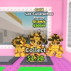 LOS CUCARACHAS - GOLD (Секретный персонаж) — Roblox, лот №235623
