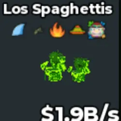 Los Espaguetis Radioactive 1.9B s (Секретный персонаж) — Roblox, лот №235677