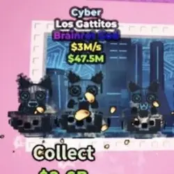 Los Gattitos CYBER 3M s (Brainrot God персонаж) — Roblox, лот №235756