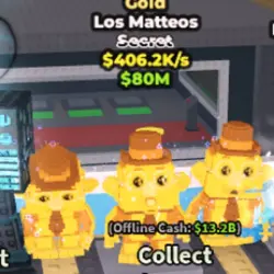 Los Matteos - Gold - $406.2K s (Секретный персонаж) — Roblox, лот №235971