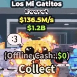 Los Mi Gatitos 136.5M s (Секретный персонаж) — Roblox, лот №235963