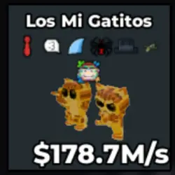 Los Mi Gatitos 178.7M s Secret Gold 152 (Секретный персонаж) — Roblox, лот №235964