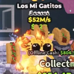 Los Mi Gatitos 52M s Fire, Taco #BP1 (Секретный персонаж) — Roblox, лот №236001