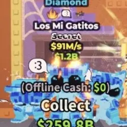 Los Mi Gatitos Diamond 91M s (Секретный персонаж) — Roblox, лот №236013