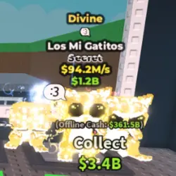 Los Mi Gatitos Divine - 94,2M s (Секретный персонаж) — Roblox, лот №236014