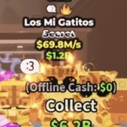 Los Mi Gatitos Gold 69.8M s (Секретный персонаж) — Roblox, лот №236016