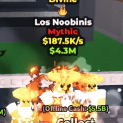 Los Noobinis - Divine - Fire - $187.5K s (Мифический персон… — Roblox, лот №236099